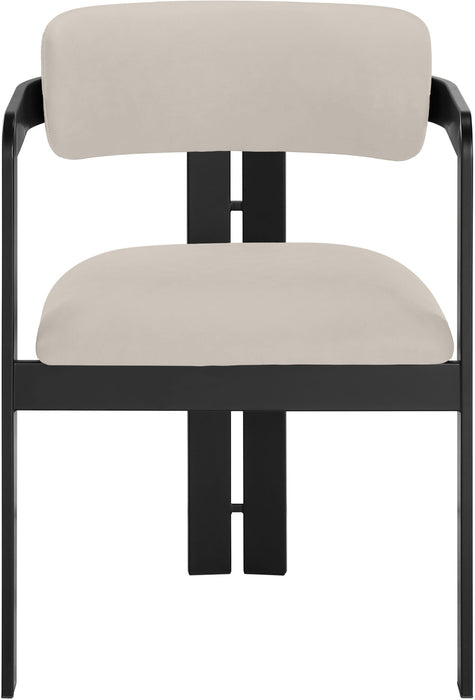 Aurum - Vegan Leather Upholstered Dining Chair (Set of 2) - Taupe - Simple Home Plus