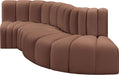 Arc - Faux Leather 4 Piece L-Shaped Modular Sofa - Simple Home Plus