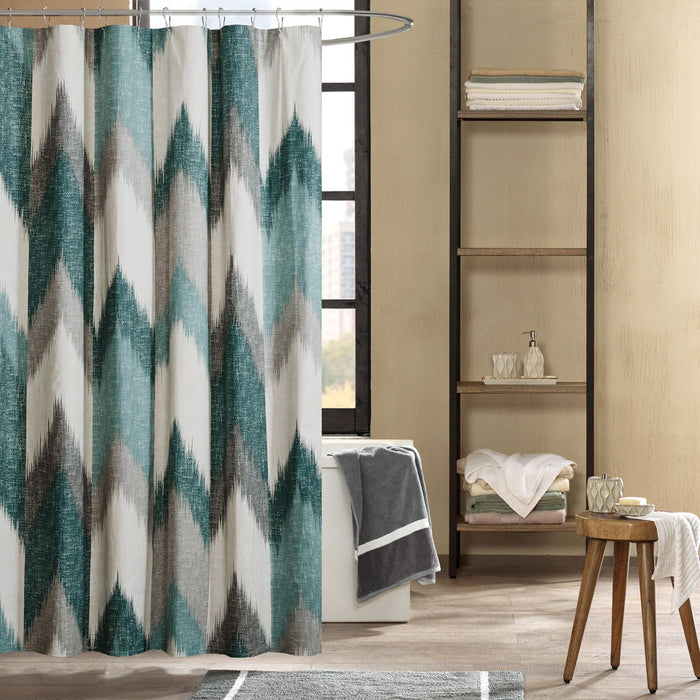 Alpine - Printed Shower Curtain - Aqua - Simple Home Plus
