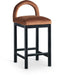 Conrad - Velvet Counter Stool With Black Legs - Simple Home Plus