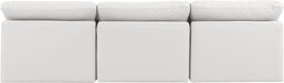 Indulge - Faux Leather 3 Seat Modular Armless Sofa - Simple Home Plus