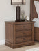 Taffenbrook - Medium Brown - Three Drawer Night Stand - Simple Home Plus