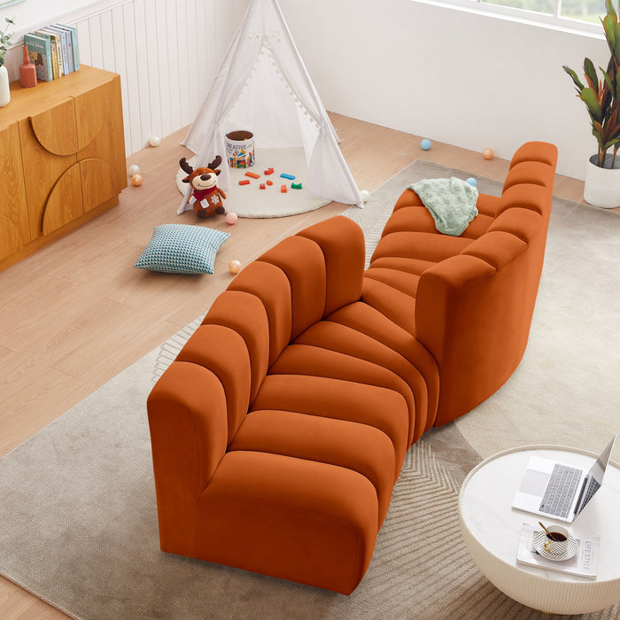 Arc - Velvet 4 Piece Sofa - Simple Home Plus