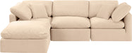 Indulge - Velvet 4 Piece Modular Sectional With Chaise - Simple Home Plus