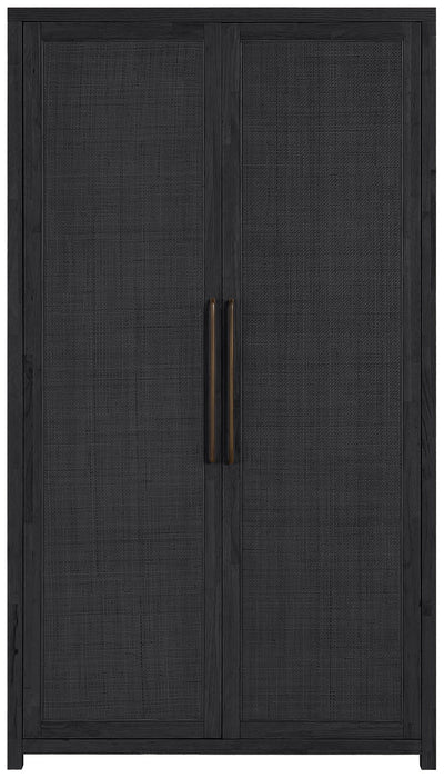 Vana - Solid Wood, Oak Veneer And Stainless Steel Storage Cabinet - Simple Home Plus