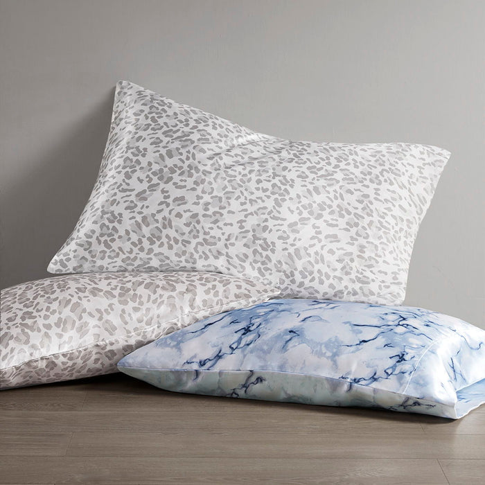 Printed Satin - Queen Sheet Set - Taupe Leopard - Simple Home Plus