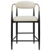 Tina - Metal Counter Height Bar Stool With Upholstered Back And Seat (Set of 2) - Simple Home Plus