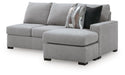 Lakepoint - RAF Sofa Chaise - Nickel - Simple Home Plus