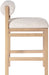 Roundhill - Fabric Counter Stool - Natural Frame - Simple Home Plus