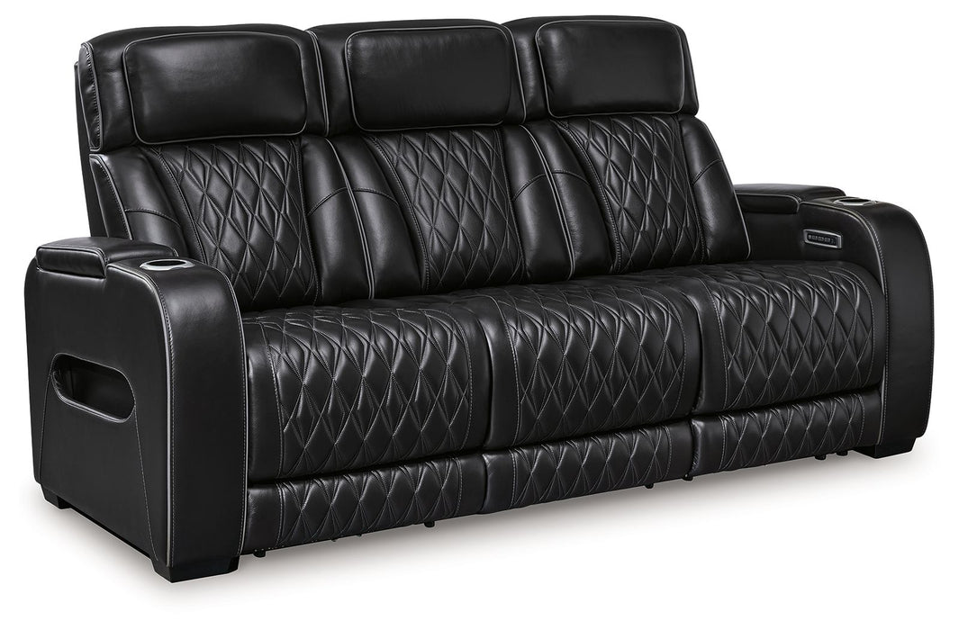 Boyington - 2 Pc. - Power Reclining Sofa And Loveseat - Black - Simple Home Plus