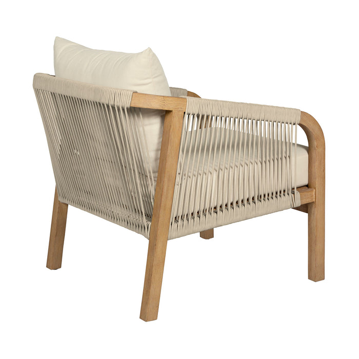 Cypress - Outdoor Patio Chair - Blonde Eucalyptus / Ivory - Simple Home Plus