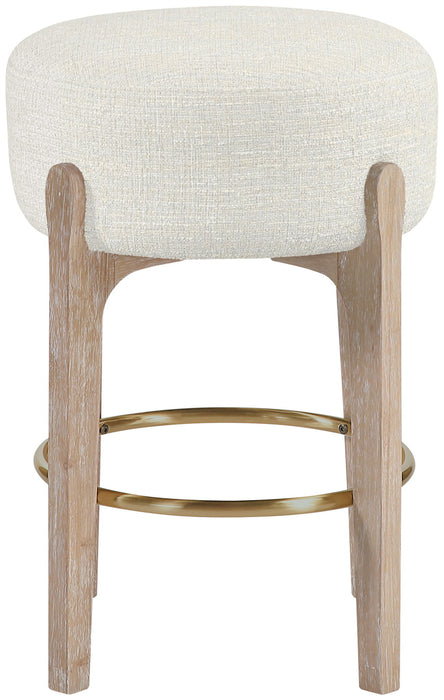 Torino - Backless Counter Stool With Brushed Natural Base (Set of 2) - Simple Home Plus