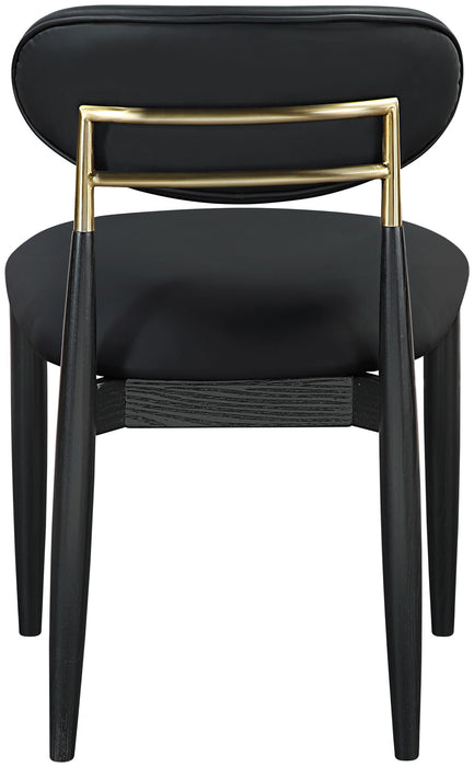 Riccio - Dining Side Chair (Set of 2) - Black And Gold Frame - Simple Home Plus