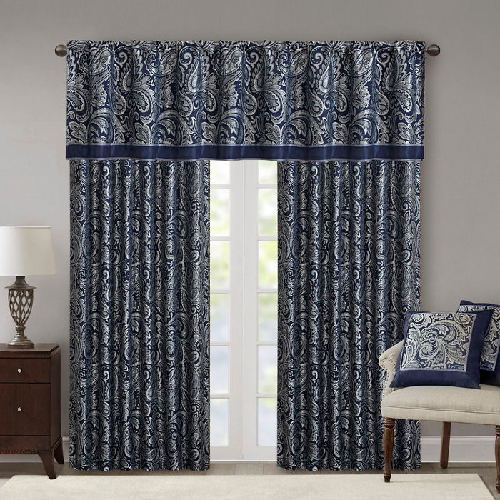 Aubrey - Window Valance - Navy - Simple Home Plus