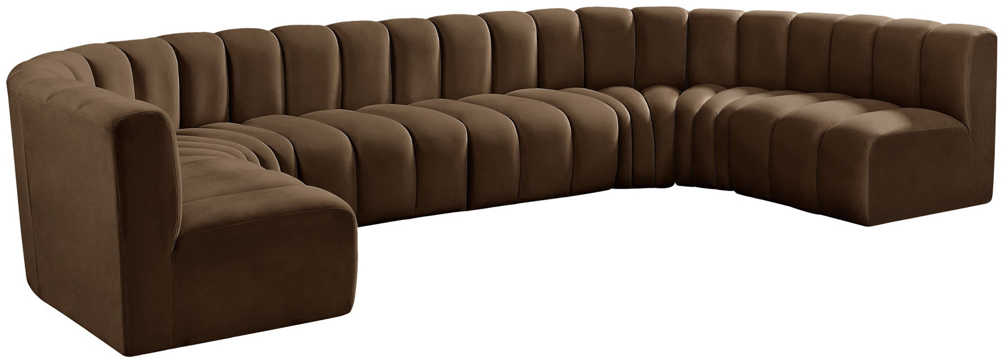 Arc - Velvet Modular U-Shaped Sectional - Simple Home Plus