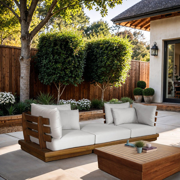 Mirella - 3 Piece Water Resistant Fabric Upholstered Outdoor Patio Modular Sofa - Simple Home Plus
