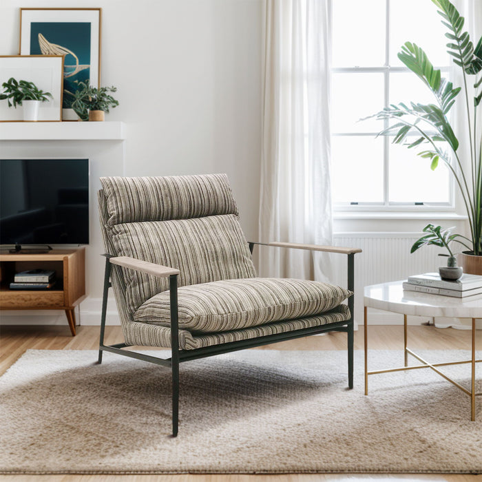 Monte - Accent Chair - Stripe / Multi - Simple Home Plus