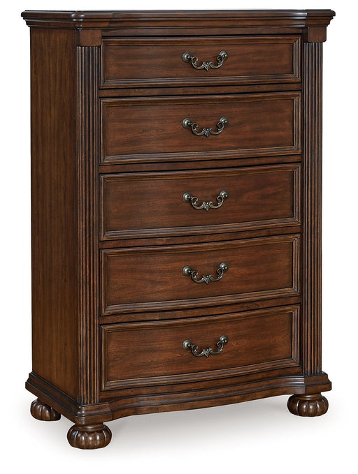 Lavinton - Brown - Five Drawer Chest - Simple Home Plus