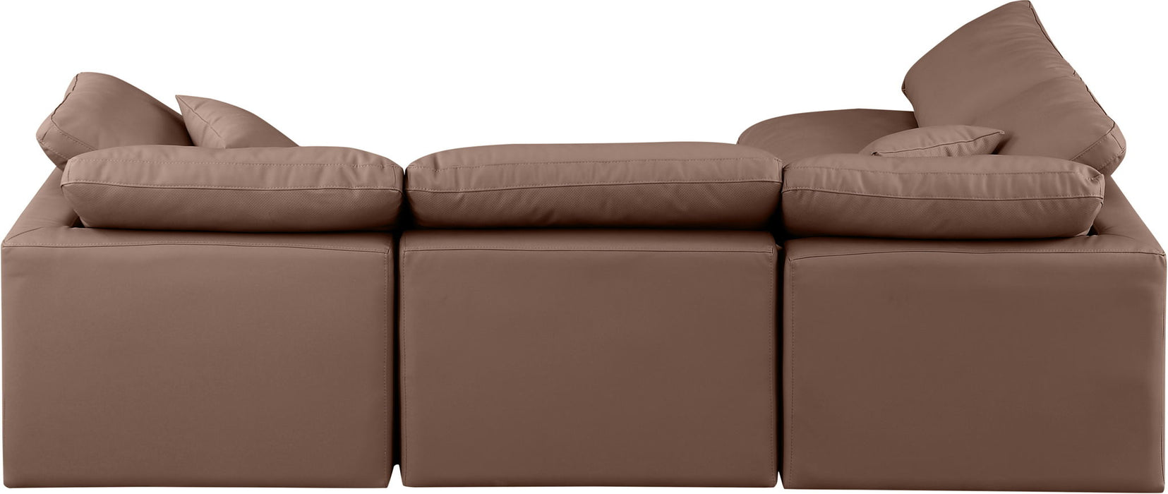 Indulge - Faux Leather 4 Piece Modular Sectional - Simple Home Plus