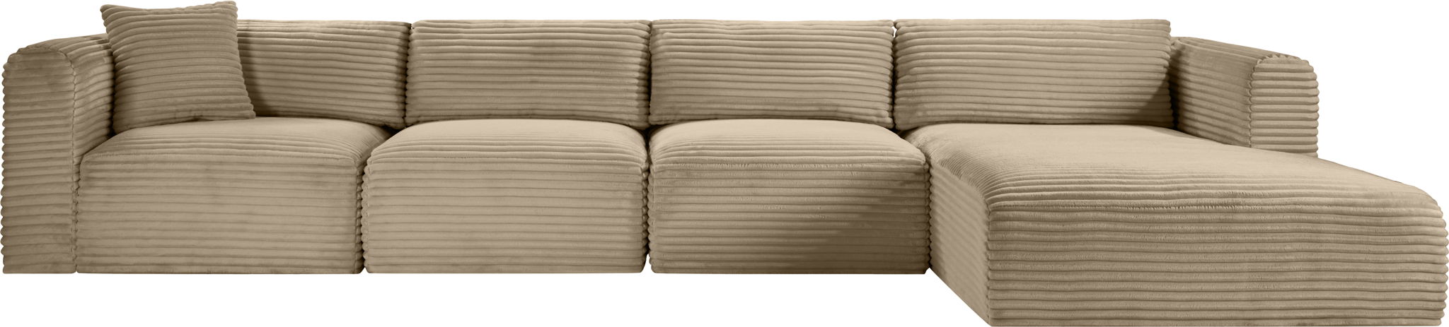 Shaggy - Fabric 4 Piece Modular Sectional - Simple Home Plus
