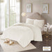 Laetitia - 3-Piece Tufted Medallion Comforter Set - Off White - Simple Home Plus