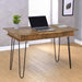 Sheeran - Writing Desk With Storage - Rustic Amber - Simple Home Plus