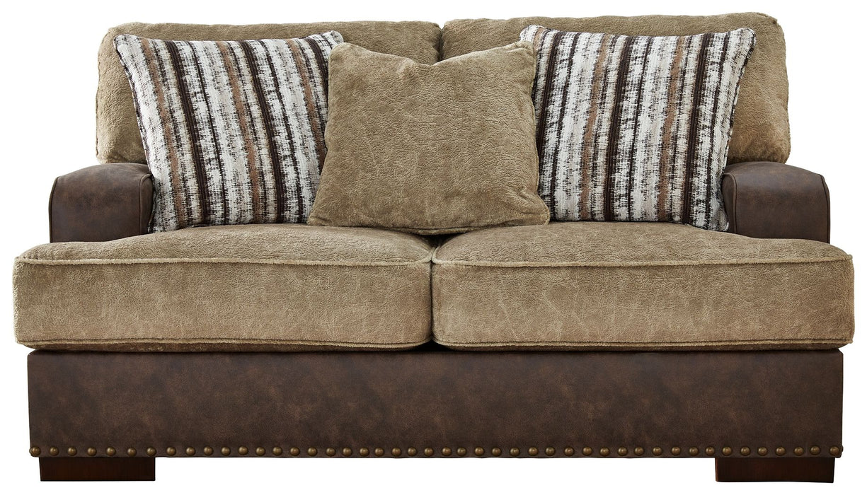 Alesbury - Chocolate - Loveseat - Simple Home Plus