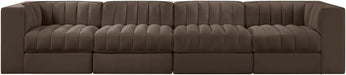 Rummi - Velvet Performance Fabric Upholstered 4 Piece Modular Sofa - Simple Home Plus