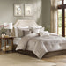 Trinity - California King Piece Comforter (Set of 7) - Taupe - Simple Home Plus