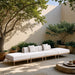 Laguna - 4 Piece 142" Outdoor Patio Armless Modular Sofa With 2 Backless Seats - Simple Home Plus