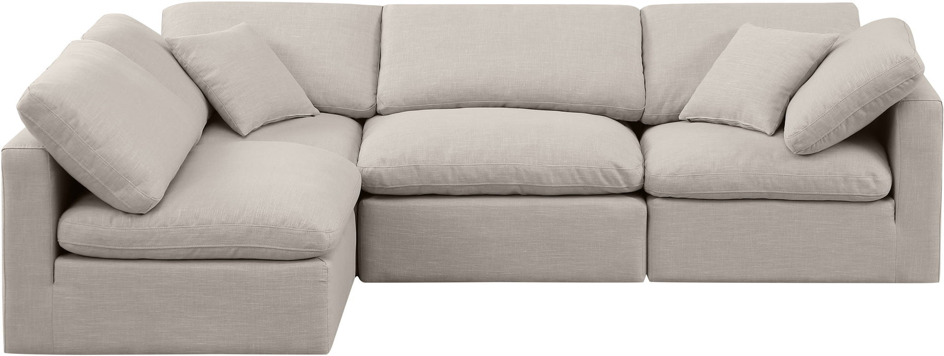 Indulge - Linen 4 Piece Modular Sectional - Simple Home Plus