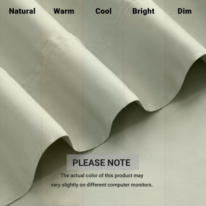 California King Sateen Sheet Set - Sage - Simple Home Plus