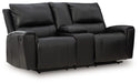 Glossmore - Reclining Loveseat With Console - Black - Simple Home Plus