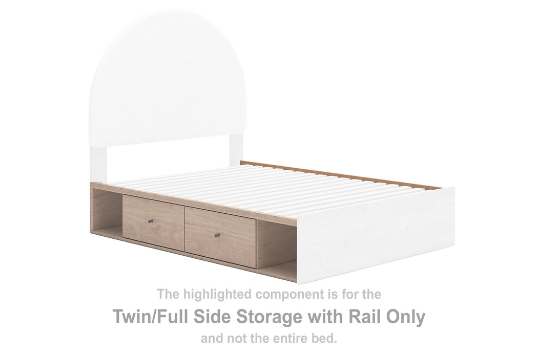 Arloster - Twin/Full Side Storage With Rail - Tan - Simple Home Plus