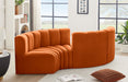 Arc - Velvet 4 Piece Curved Modular Sofa - Simple Home Plus