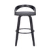 Sonia - 26" Counter Height Swivel Bar Stool - Black Wood - Simple Home Plus