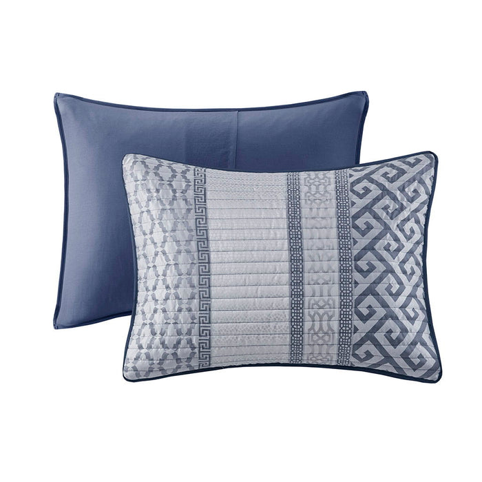 Bennett - 4 Piece Reversible Coverlet Set - Navy - Simple Home Plus