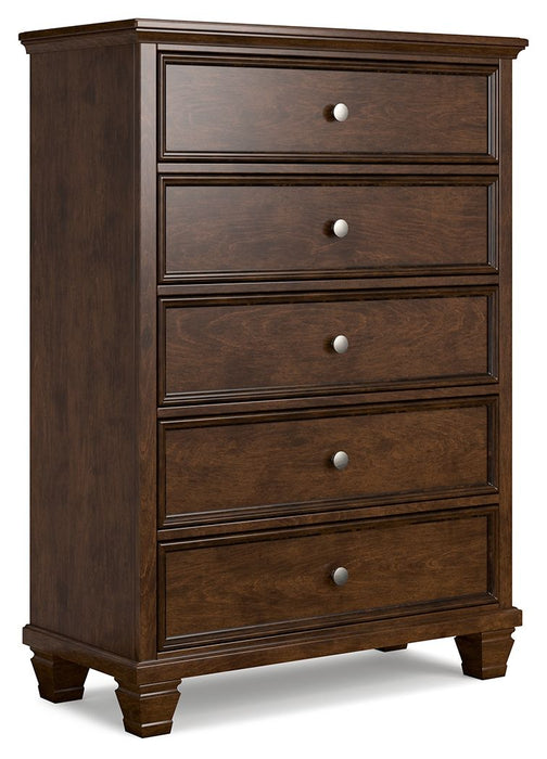 Danabrin - Brown - Five Drawer Chest - Simple Home Plus