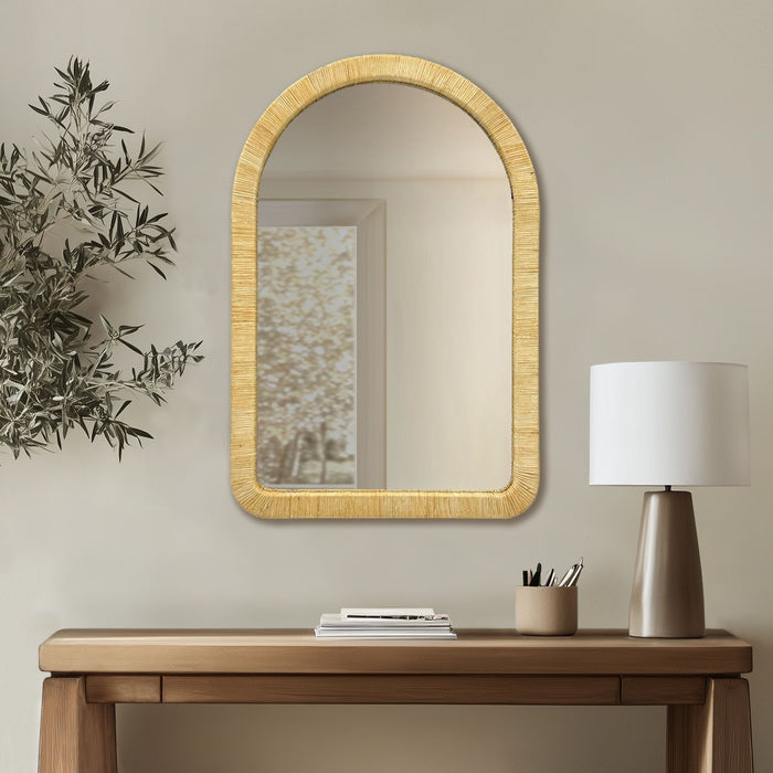 Nova - Natural Rattan Wall Mirror - Natural - Simple Home Plus