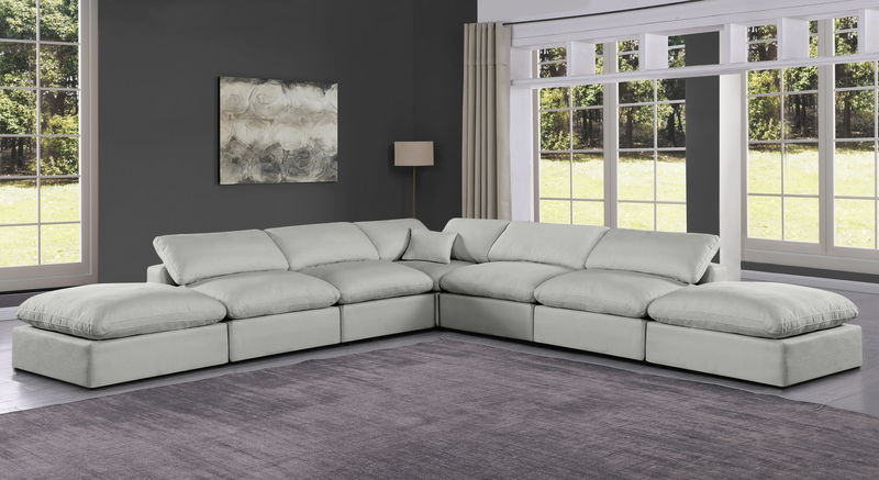 Comfy - 7 Piece Linen Modular Corner Sectional