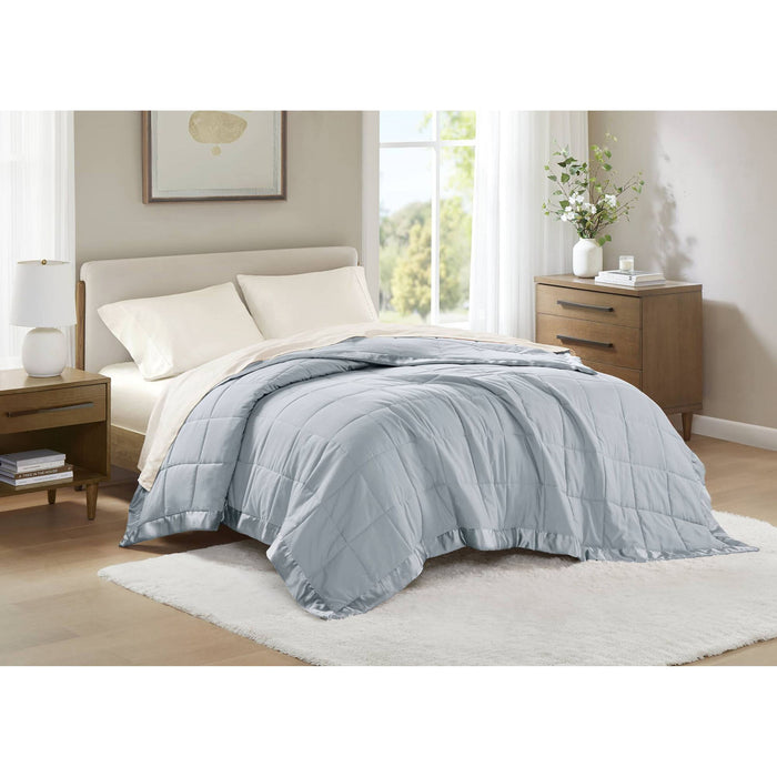 Windom - All Season Hypoallergenic Blanket With 3M Scotchgard - Blue - Simple Home Plus