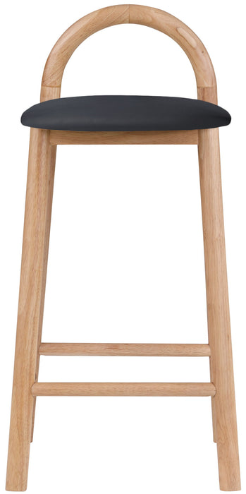 Calvin - Faux Leather Stool - Light Brown Legs - Simple Home Plus