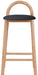 Calvin - Faux Leather Stool - Light Brown Legs - Simple Home Plus