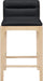 Ellis - Vegan Leather Upholstered Counter Stool (Set of 2) - Natural Base - Simple Home Plus