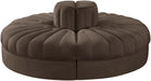 Rummi - Round Velvet Performance Fabric Upholstered 4 Piece Modular Sofa - Simple Home Plus