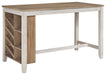 Skempton - Rectangular Counter Table With Storage Set - Simple Home Plus