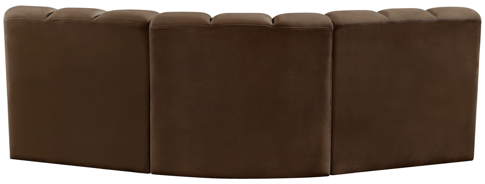 Arc - Velvet 3 Piece Modular Corner Sofa - Simple Home Plus