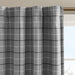 Anaheim - Plaid Rod Pocket and Back Tab Curtain Panel With Fleece Lining - Gray - Simple Home Plus