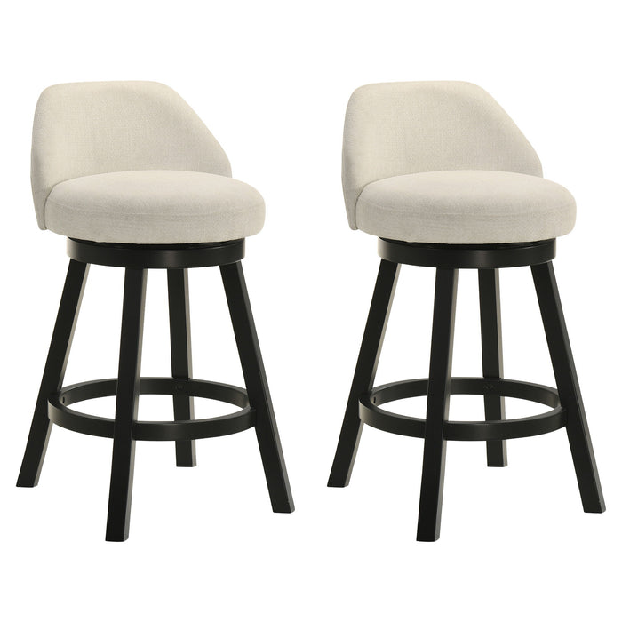 Erika - Modern Transitional Swivel Wood Counter Height Kitchen Bar Stool - Simple Home Plus