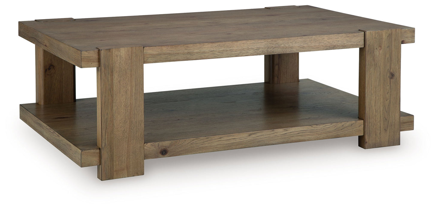 Flangren - Rectangular Cocktail Table - Light Brown - Simple Home Plus
